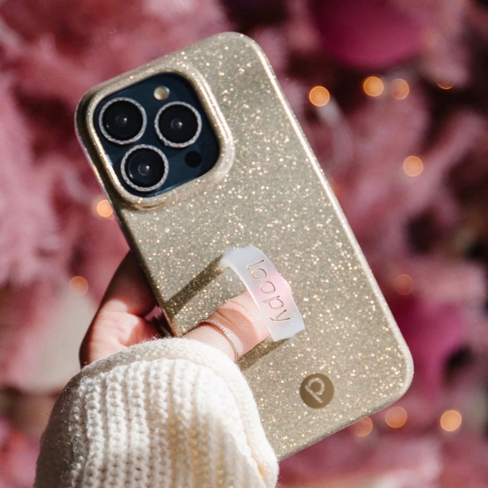 Loopy 15 Pro Max Champagne Sparkle Case